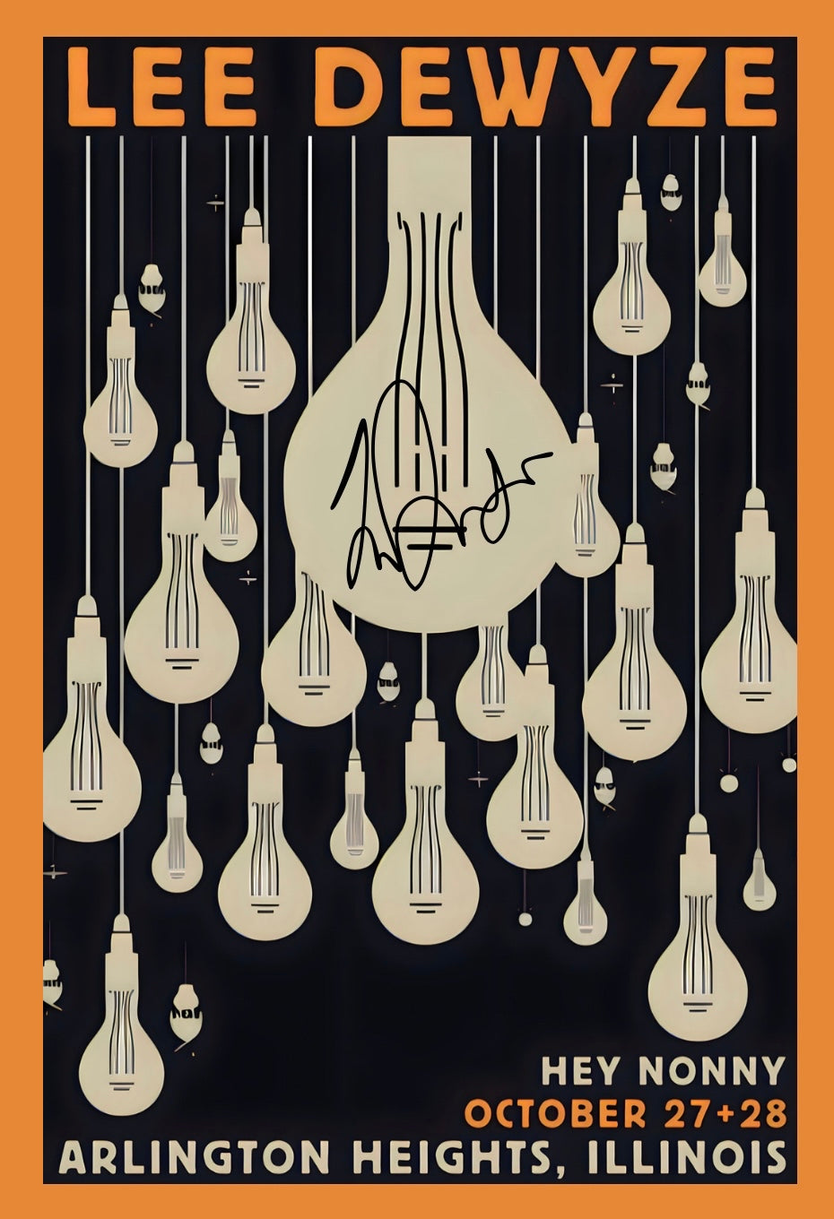 Lee DeWyze Signed “Light Bulb” Poster