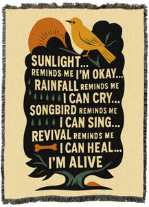 Lee DeWyze Decorative Lyric Throw Blankets